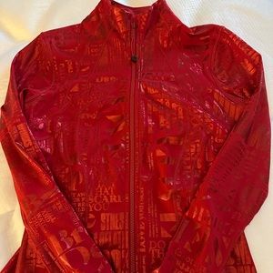Rare! Red metallic Lululemon jacket only worn once.